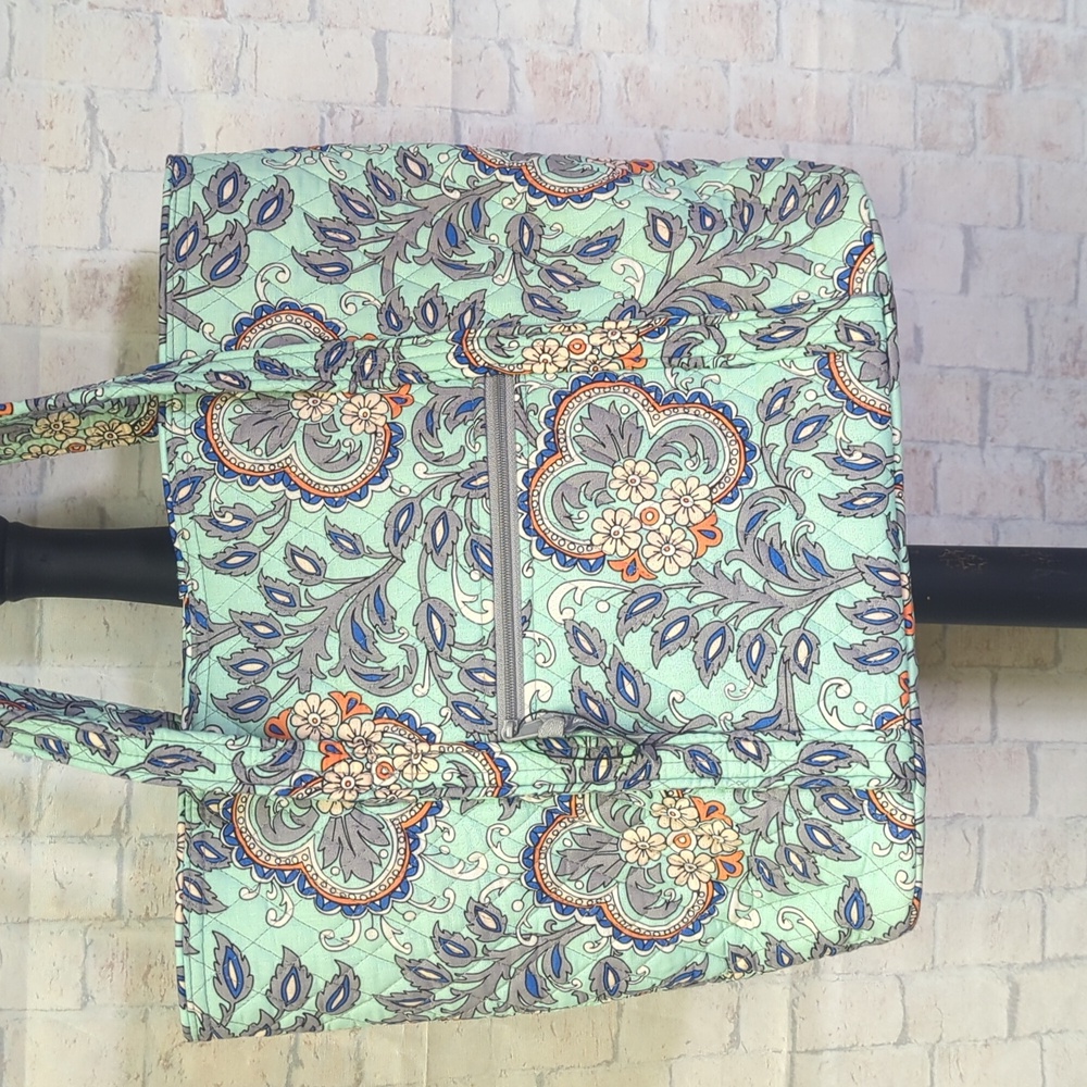 Vera Bradley Green Floral Tote - Picture 4 of 11